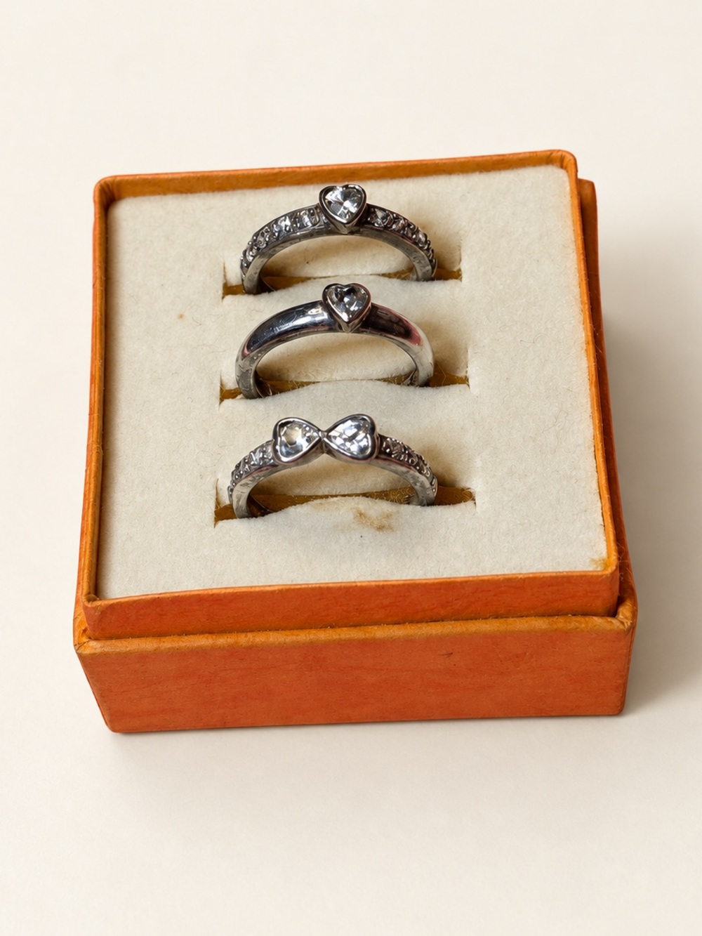Folli Follie Elegant Silver Ring Set 3 silver size 6 - Picture 2 of 16